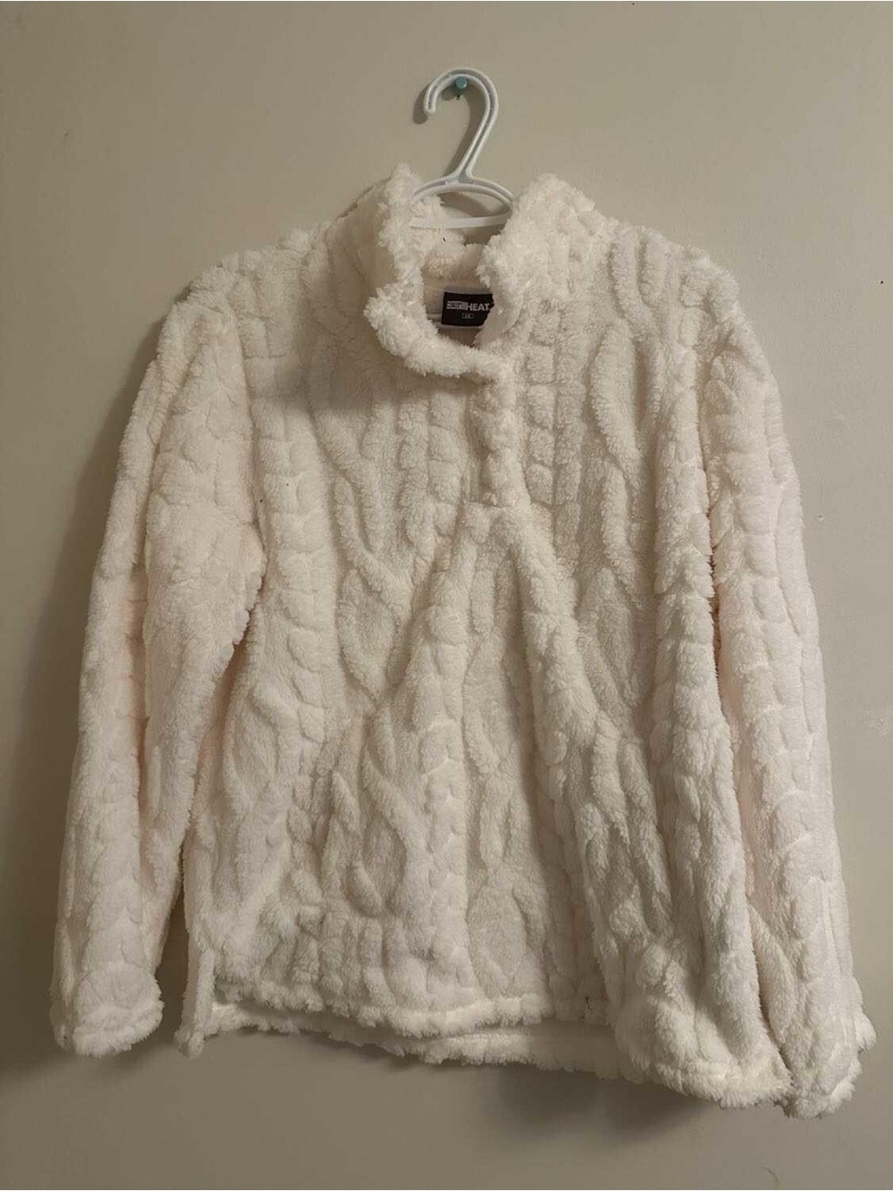 32 Degrees Cream Plush Teddy Jacket